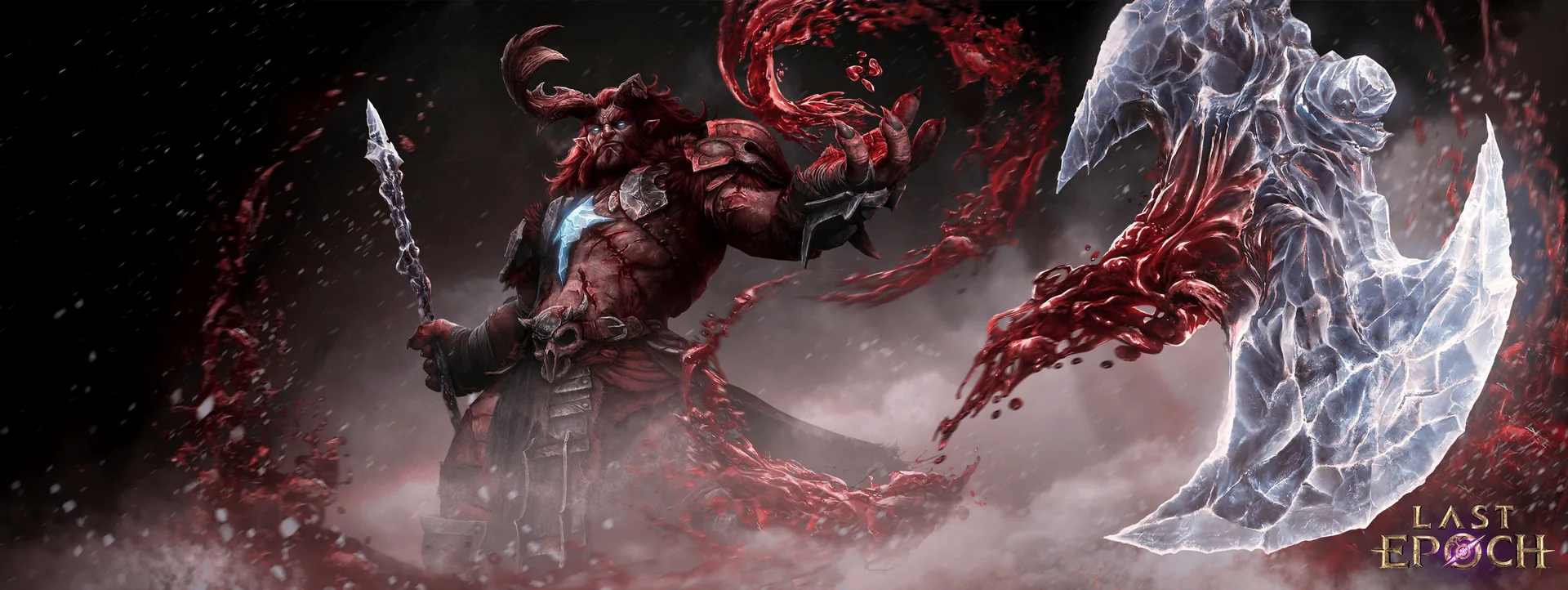 Official Rage of the Frostborn artwork with Morditas and a blood-ice axe